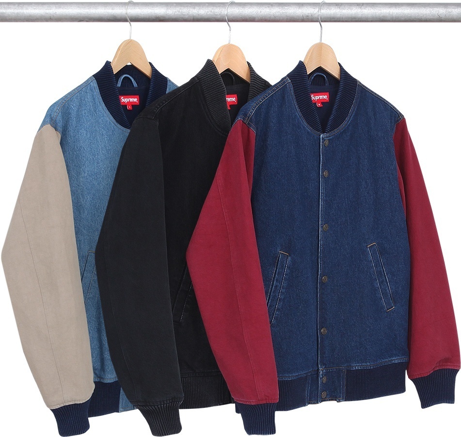 Denim Twill Varsity Jacket